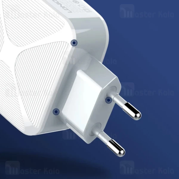 شارژر دیواری فست شارژ الدینیو LDNIO A3310Q Auto-ID Fast Charger 30W توان 30 وات