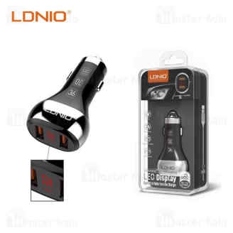 شارژر فندکی فست شارژ الدینیو LDNIO C2 LED Display Fast Car Charger 36W توان 36 وات همراه با کابل