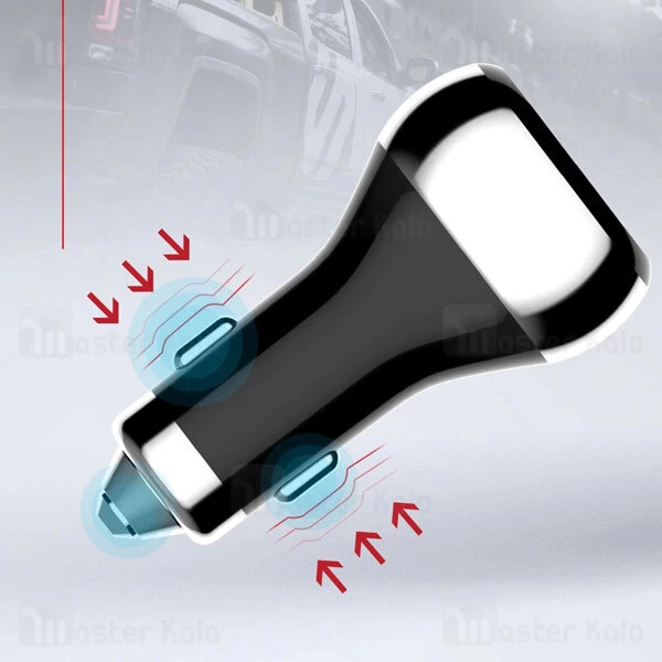 شارژر فندکی فست شارژ الدینیو LDNIO C2 LED Display Fast Car Charger 36W توان 36 وات همراه با کابل