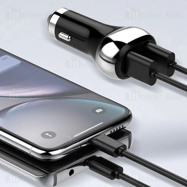 شارژر فندکی فست شارژ الدینیو LDNIO C2 LED Display Fast Car Charger 36W توان 36 وات همراه با کابل