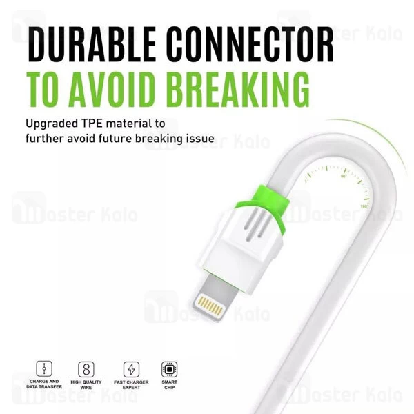 کابل لایتنینگ الدینیو LDNIO LS35 Speedy Lightning Data Cable طول 2 متر و 2.4 آمپر