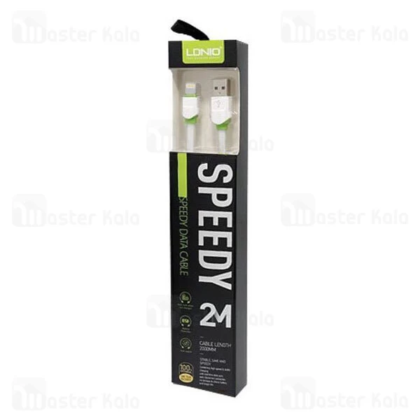 کابل لایتنینگ الدینیو LDNIO LS35 Speedy Lightning Data Cable طول 2 متر و 2.4 آمپر