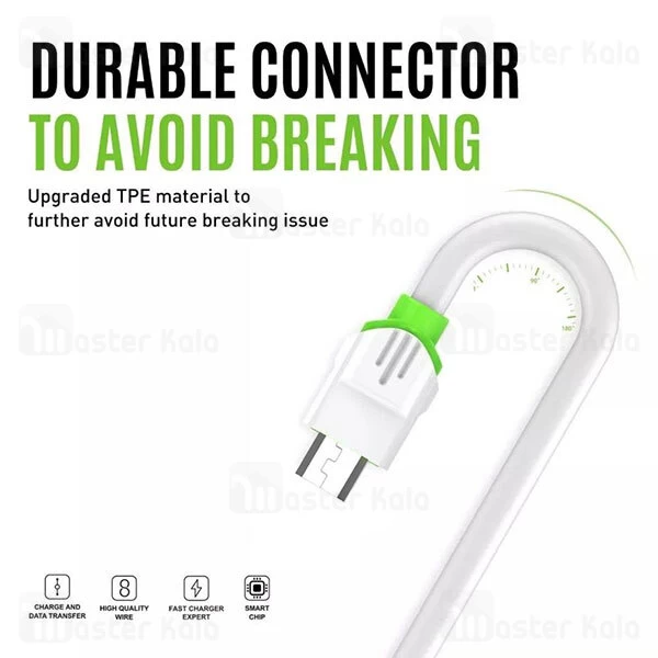 کابل میکرو یو اس بی الدینیو LDNIO LS35 Speedy Micro USB Data Cable طول 2 متر و 2.4 آمپر
