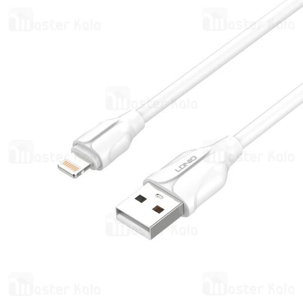 کابل لایتنینگ الدینیو LDNIO LS362 Lightning Fast Charging Data Cable طول 2 متر و 2.4 آمپر