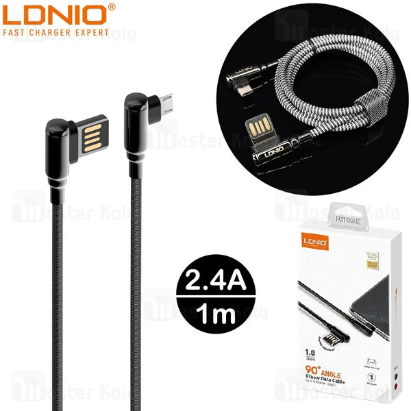 کابل میکرو یو اس بی LDNIO LS421 microUSB Gaming 1m 2.4A