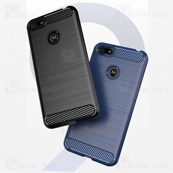 قاب محافظ ژله ای موتورولا Motorola Moto E6 Play Fiber Carbon Rugged Armor Case
