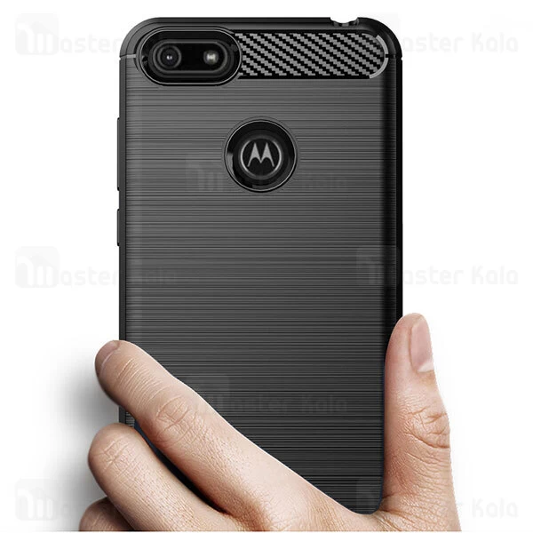 قاب محافظ ژله ای موتورولا Motorola Moto E6 Play Fiber Carbon Rugged Armor Case