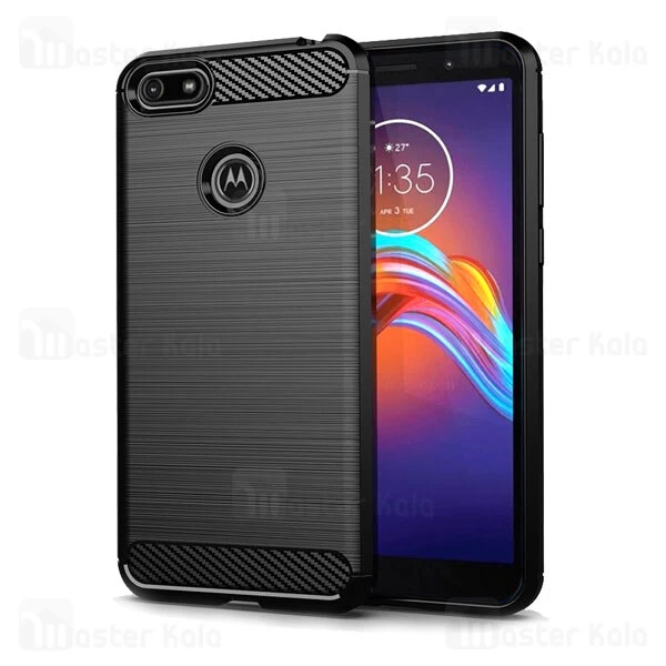 قاب محافظ ژله ای موتورولا Motorola Moto E6 Play Fiber Carbon Rugged Armor Case