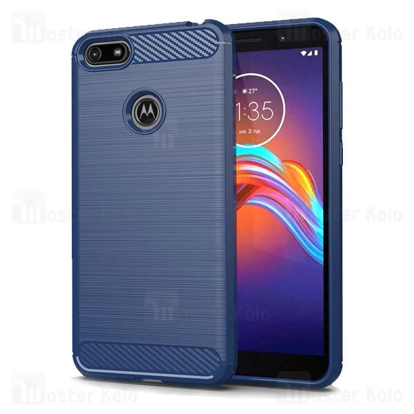 قاب محافظ ژله ای موتورولا Motorola Moto E6 Play Fiber Carbon Rugged Armor Case