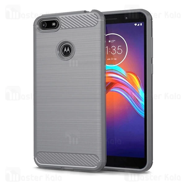 قاب محافظ ژله ای موتورولا Motorola Moto E6 Play Fiber Carbon Rugged Armor Case