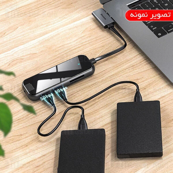 هاب Baseus Type C Multifunctional HUB Adapter CAHUB-FZ0G