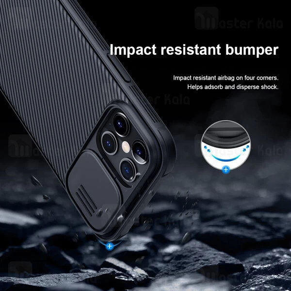 قاب محافظ نیلکین آیفون Apple iPhone 12 Pro Max Nillkin CamShield Pro Case دارای محافظ دوربین