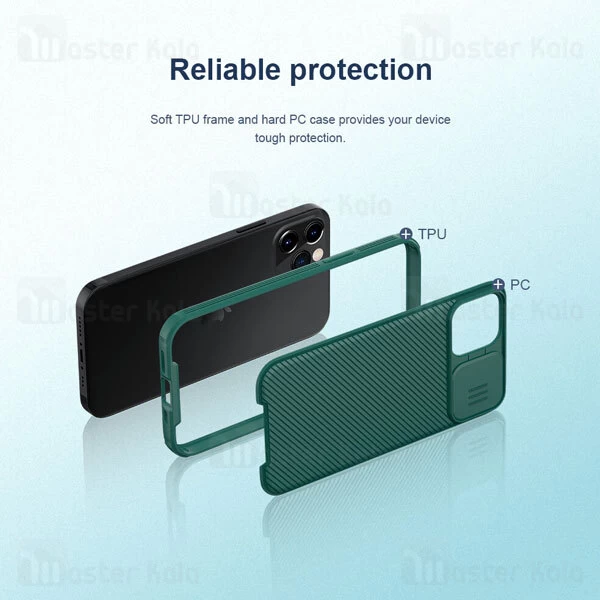 قاب محافظ نیلکین ایفون Apple iPhone 12 / iPhone 12 Pro Nillkin CamShield Pro Case دارای محافظ دوربین