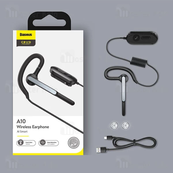 هدست بلوتوث تک گوش بیسوس Baseus A10 COVO AI Smart Wireless Earphones NGA10-A01 APTX