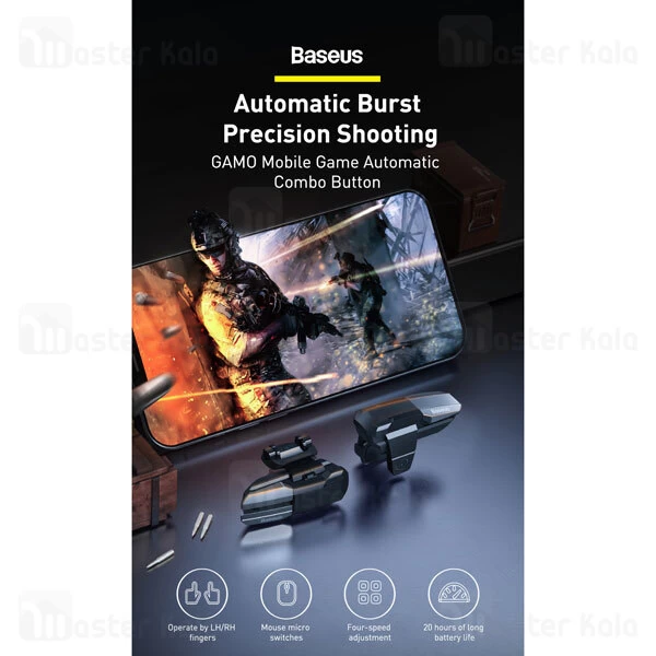 دسته بازی Baseus GAMO Mobile Game automatic combo Button GMGA10-01