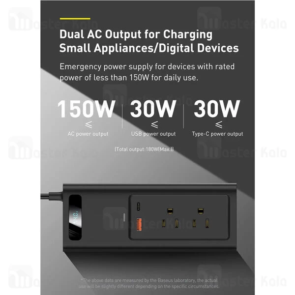 شارژر فندکی Baseus In car Inverter 150W CRNBQ-01