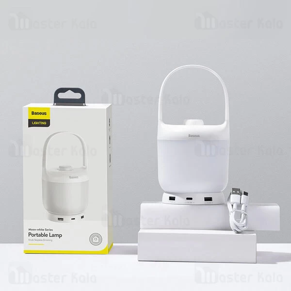 چراغ خواب Baseus Moon white Series Portable Wireless Light Lamp DGYB-02