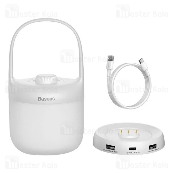 چراغ خواب Baseus Moon white Series Portable Wireless Light Lamp DGYB-02