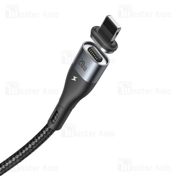 کابل مگنتی لایتنینگ بیسوس Baseus Zinc Magnetic Type C to Lightning CATLXC-01 طول 1 متر توان 20 وات