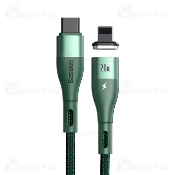 کابل مگنتی لایتنینگ بیسوس Baseus Zinc Magnetic Type C to Lightning CATLXC-01 طول 1 متر توان 20 وات