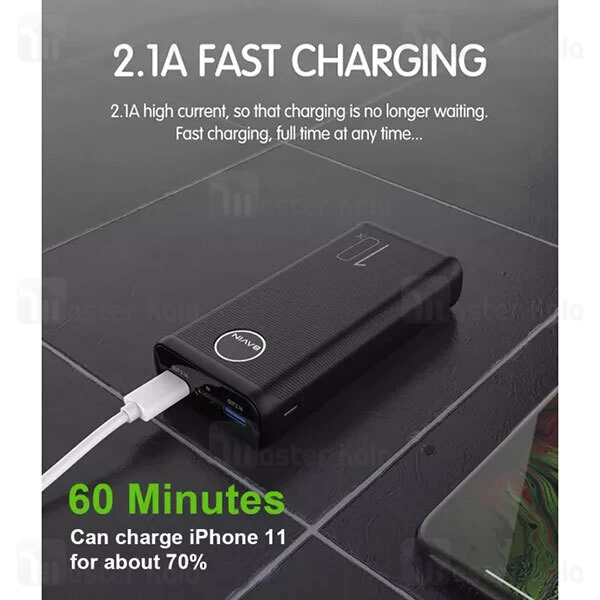 پاوربانک 10000 باوین Bavin PC086 Power Bank 2.1A توان 2.1 آمپر