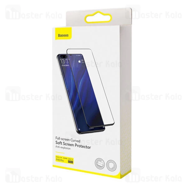 پک 2 تایی محافظ نانو تمام صفحه خمیده بیسوس هواوی Huawei P40 Pro Baseus SGHWP40P-KR01