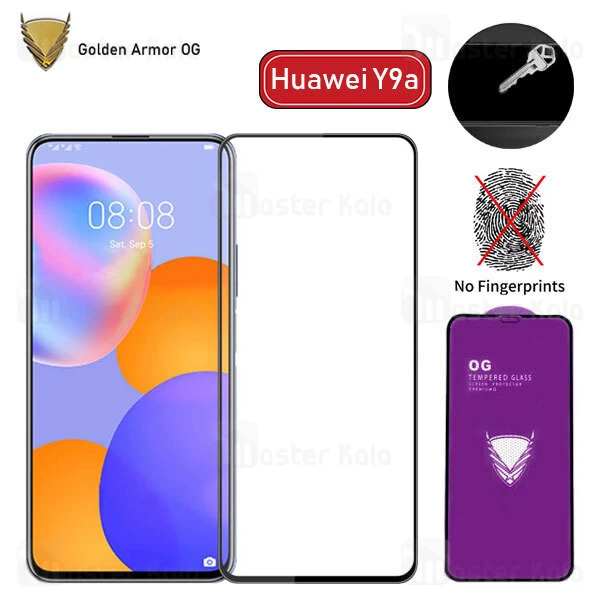 گلس تمام صفحه Huawei Y9a OG Gold Armor Purple 2.5D Full Screen Protector