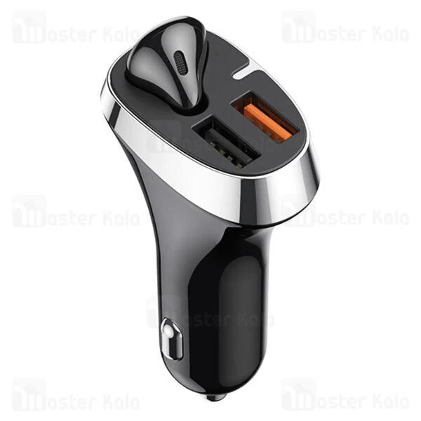 هندزفری بلوتوث و شارژر فندکی جویروم Joyroom Car Charger Wireless Earphone 2x USB JR-CP2 توان 28 وات