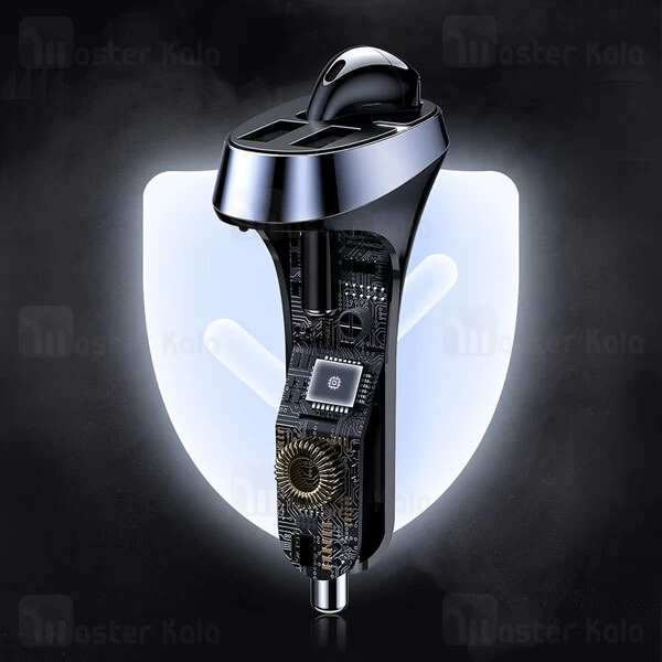 هندزفری بلوتوث و شارژر فندکی جویروم Joyroom Car Charger Wireless Earphone 2x USB JR-CP2 توان 28 وات