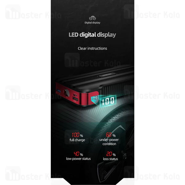 Joyroom D-M229 Jump Starter Emergency PowerBank 15000mAh