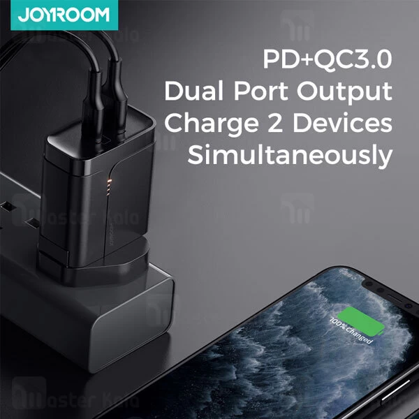 شارژر دیواری جویروم Joyroom L-QP361 Dual Port Travel Charger 36W QC UK Plug توان 3 آمپر