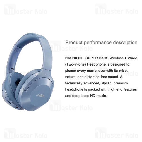 هدفون بلوتوث NIA NX100 Wireless Bluetooth Headphones