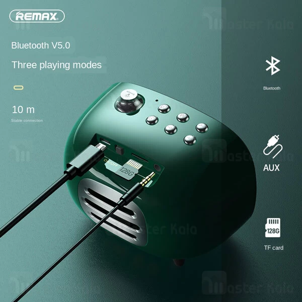 اسپیکر بلوتوث Remax RB-M52 2in1 Wireless Hifi Speaker and Alarm Clock