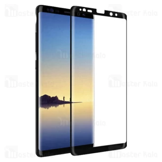 محافظ صفحه نمایش شیشه ای تمام صفحه و خمیده تمام چسب Samsung Galaxy Note 8