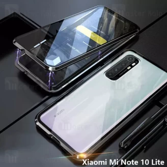 قاب مگنتی 360 درجه Xiaomi Mi Note 10 Lite Magnetic 2 in 1 Case دارای گلس صفحه