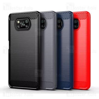قاب فیبر کربنی شیائومی Xiaomi Poco X3 / Poco X3 NFC / Poco X3 Pro Rugged Armor Fiber Carbon