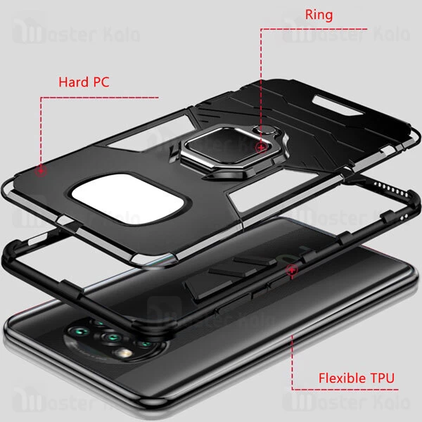 گارد ضد ضربه انگشتی شیائومی Xiaomi Poco X3 KEYSION ShockProof Armor Ring