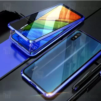 قاب مگنتی 360 درجه Xiaomi Redmi 9A Magnetic 2 in 1 Case دارای گلس صفحه
