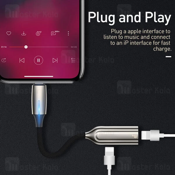 تبدیل Baseus 2in1 iP Male to Dual iP Female Adapter L55