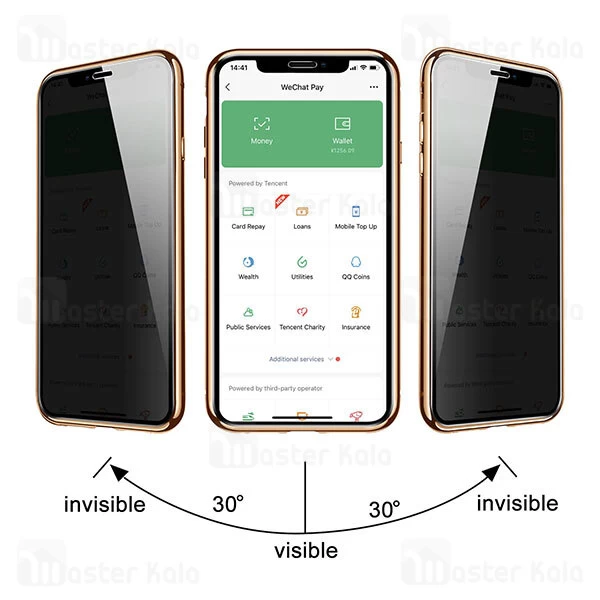 گلس حریم شخصی Apple iPhone 11 Pro Max / XS Max ZK Pro Plus Privacy Screen Protector