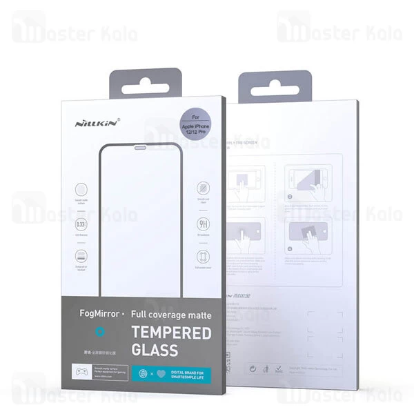 گلس مات تمام صفحه تمام چسب آیفون Apple iPhone 12 / 12 Pro Nillkin Fog Mirror Matte Glass