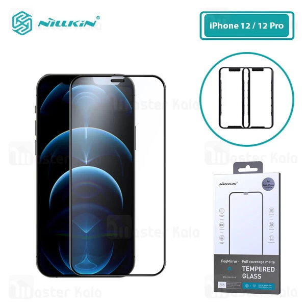 گلس مات تمام صفحه تمام چسب آیفون Apple iPhone 12 / 12 Pro Nillkin Fog Mirror Matte Glass