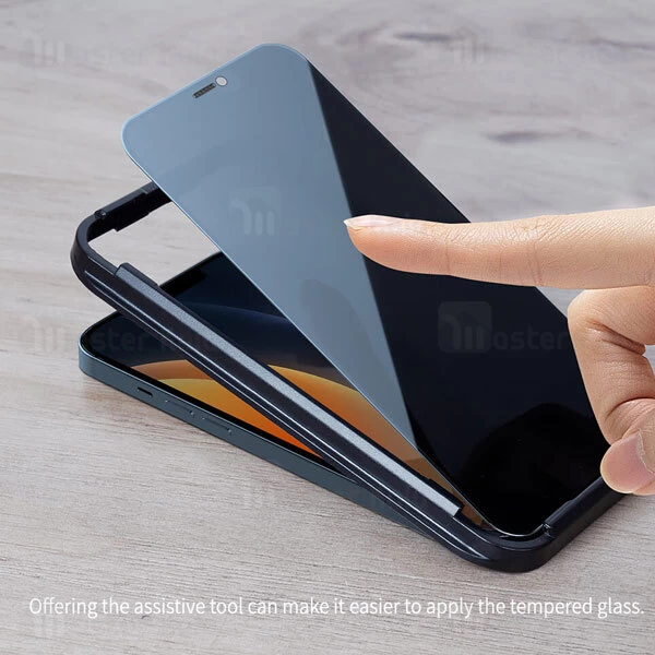 گلس حریم شخصی تمام صفحه تمام چسب آیفون Apple iPhone 12 / 12 Pro Nillkin Guardian Privacy