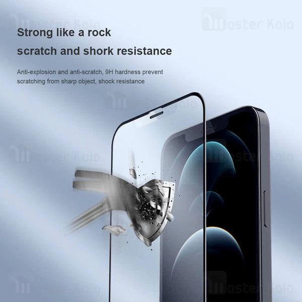 گلس مات تمام صفحه تمام چسب نیلکین آیفون Apple iPhone 12 Mini Nillkin Fog Mirror Matte Glass