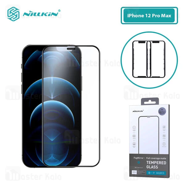 گلس مات تمام صفحه تمام چسب آیفون Apple iPhone 12 Pro Max Nillkin Fog Mirror Matte Glass