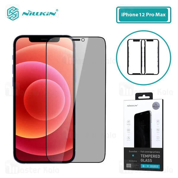 گلس حریم شخصی تمام صفحه تمام چسب آیفون Apple iPhone 12 Pro Max Nillkin Guardian Privacy