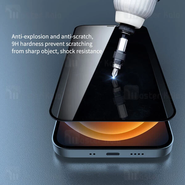 گلس حریم شخصی تمام صفحه تمام چسب آیفون Apple iPhone 12 Pro Max Nillkin Guardian Privacy