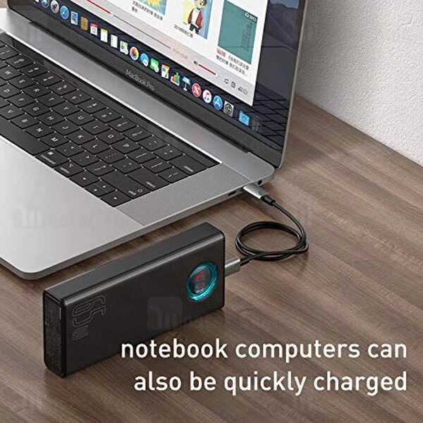 پاوربانک Baseus Amblight Digital Display QC3 PD3 PPLG000101 65W Power Bank