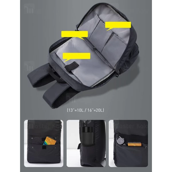 کیف لپ تاپ Baseus Basics Series 16 Laptop Backpack LBJN-F0G