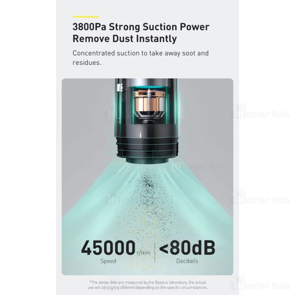 جارو شارژی Baseus CRXCQC1-02 Wireless Vacuum Cleaner 45W 3800Pa